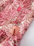 Fall Sweet Floral Pattern Dress with Pockets and Ruffle Hem for Girls