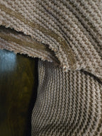 Zenana Waffle Knit Button-Up Top – Taupe Brown