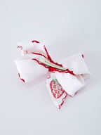 Strawberry Embroidered Girls Hairpin 4 Inches