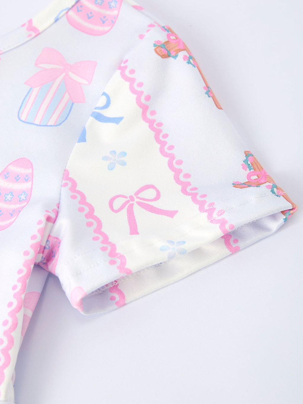 Easter Egg and Cross Print Christening Girls Dress
