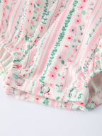 Pink Spring Floral Smocked Baby Girl Romper