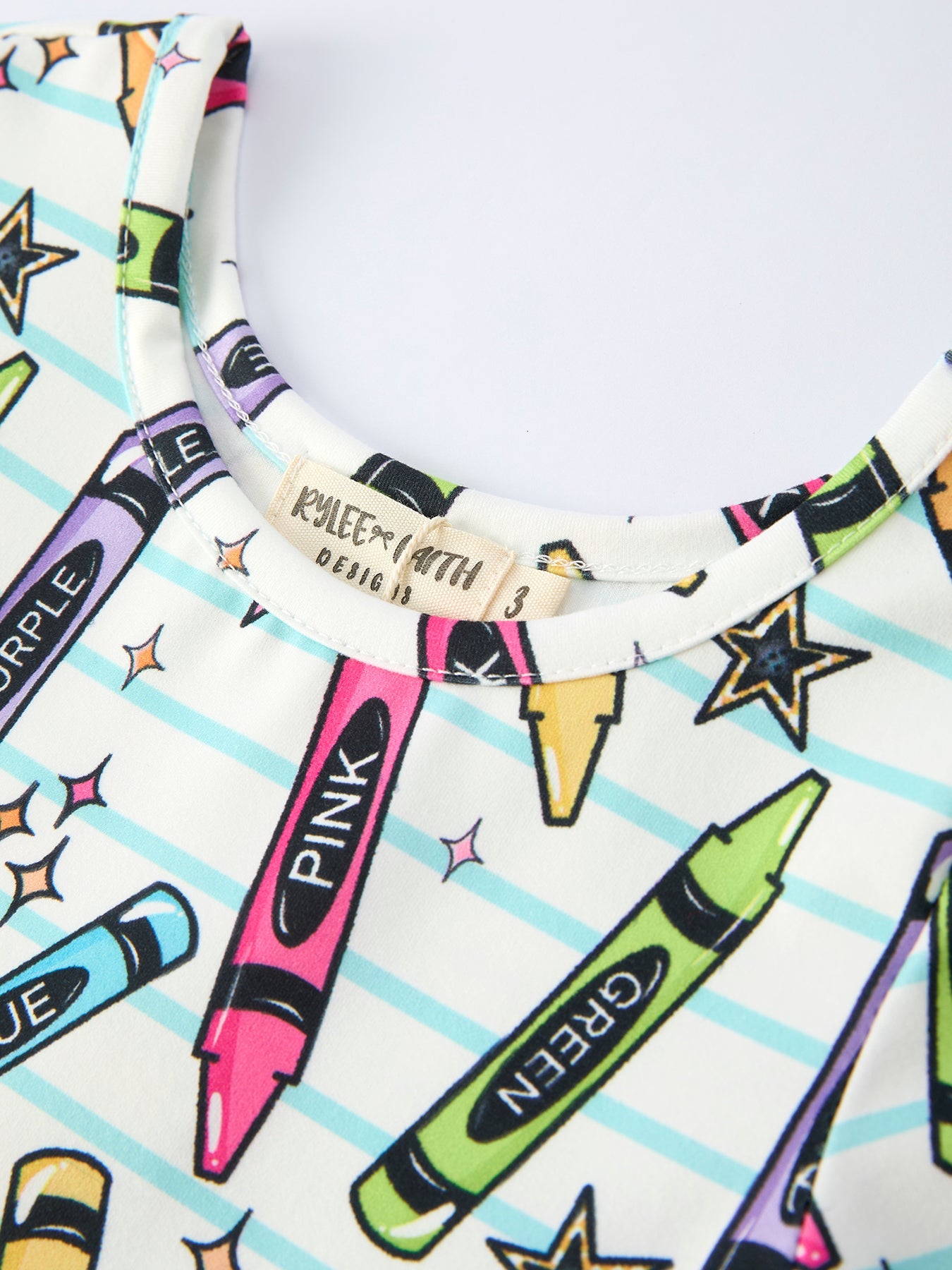 Girl Back To School Pencil Print Dress