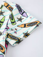 Girl Back To School Pencil Print Dress