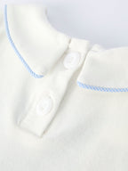 Blue Smocked Church Christ Bishop Christening Baby Boy Bloomer Set