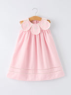Pink Smocked Church Christ Bishop Christening Girls Dress