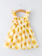 Sunflower Girls Smocked Ruffle Dress