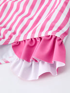 Western Girls Two Piece Swimsuit Ruffle