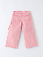 Pink Bow Girls Denim Pants