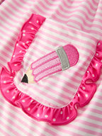 Back To School Girls' Pencil Applique Striped Set