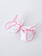 Back to School Pink Pencil Bow Hair Clip 6.25 Inch