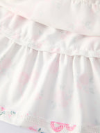 Floral Bow Girl Ruffle Dress