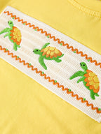 Spring Turtle Smocked Boy Set