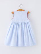 Girls Back To School Apple Twirl Dress Smocked