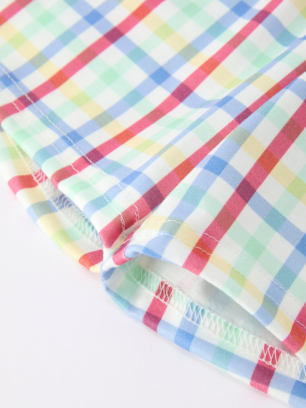 Boys Back To School Dog Plaid Short Set Applique