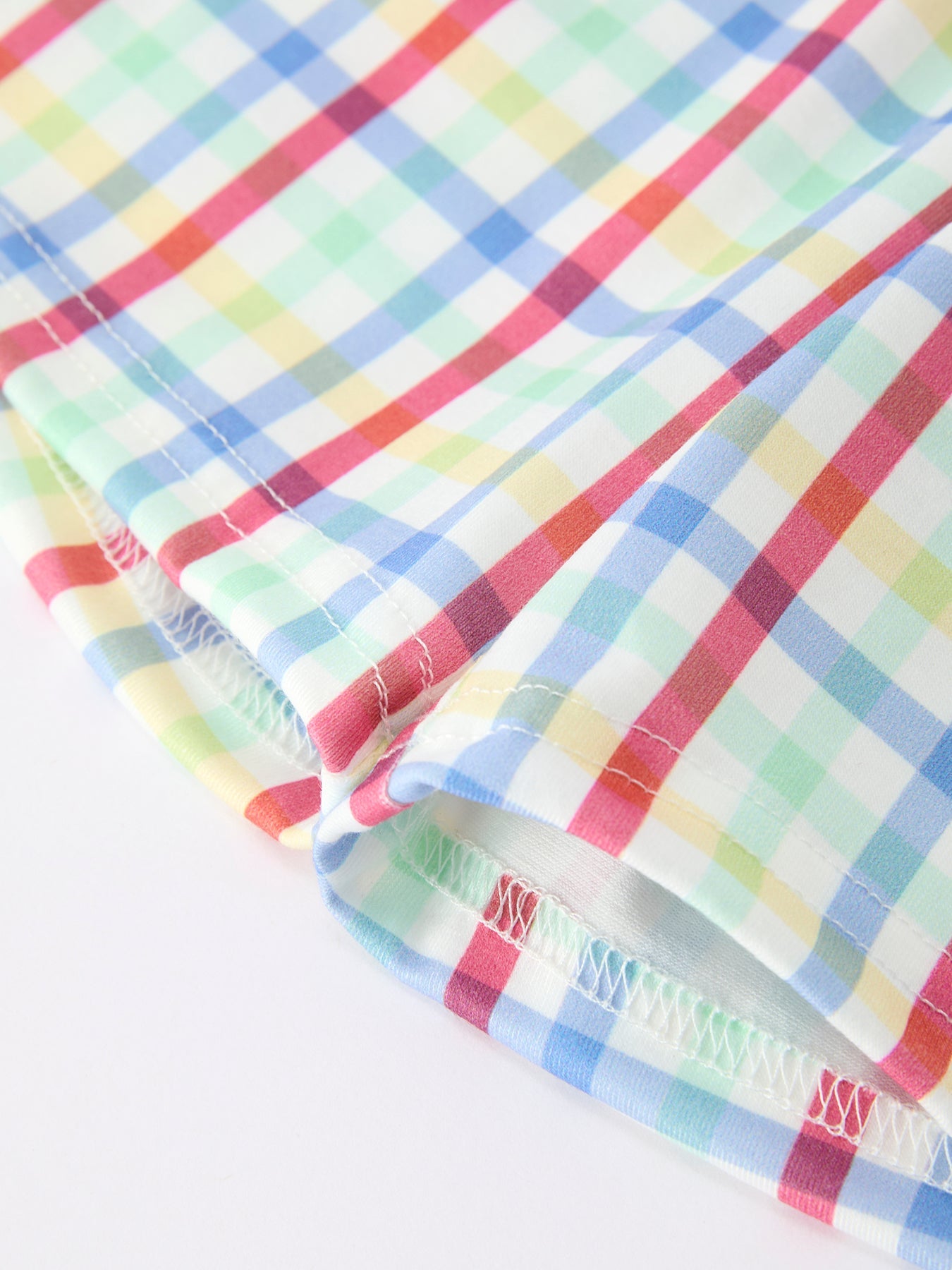 Boys Back To School Dog Plaid Short Set Applique