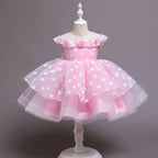 Children's Flower Princess Dress Year-old Girl Polka Dot