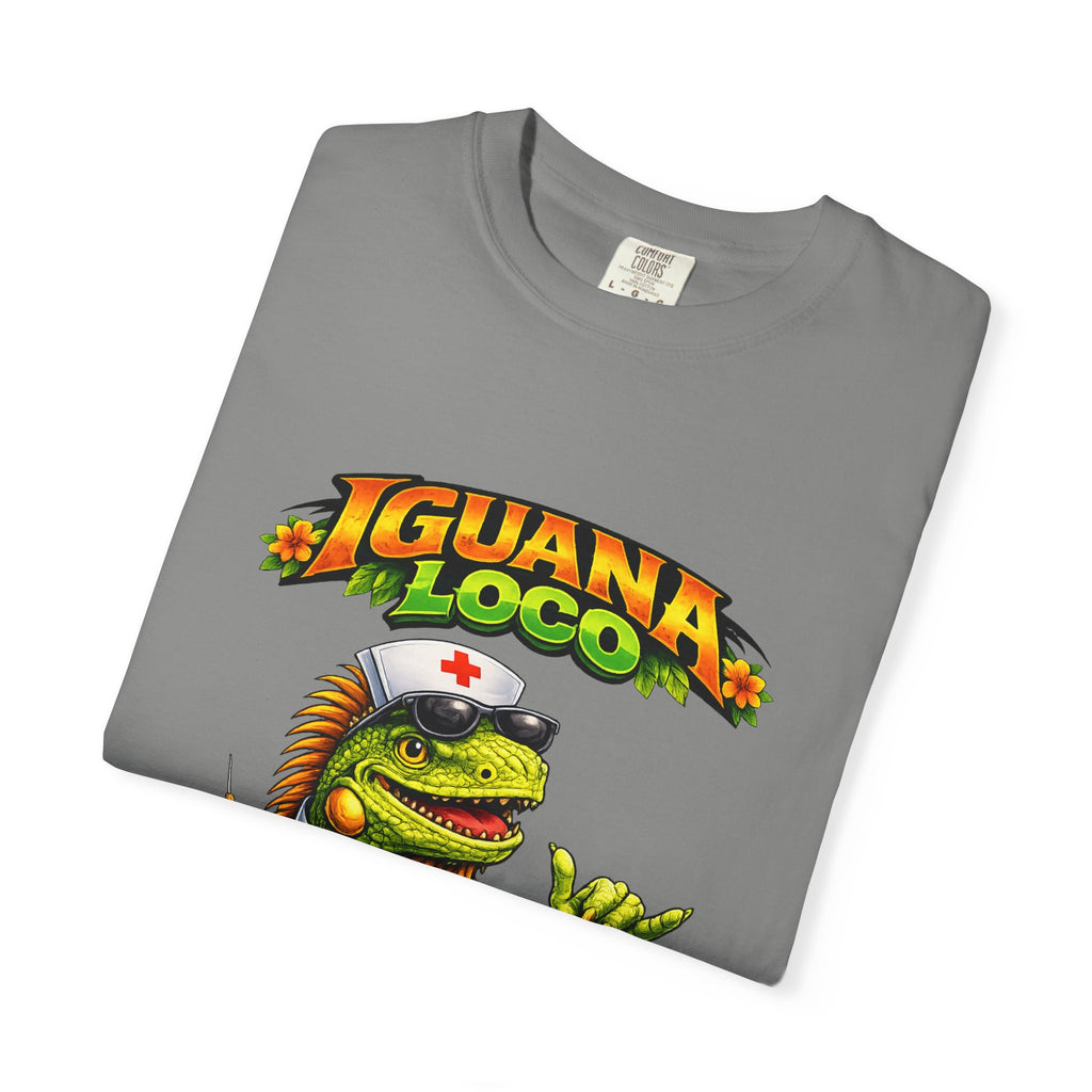 Nurse Iguana Loco Unisex Garment-Dyed T-shirt