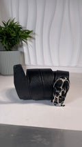 Personality Alien Punk Hollow Eye Rivet Belt Men