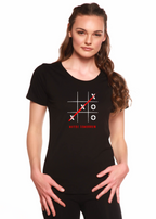 Maybe Tomorrow Women's Bamboo Sleeve Scoop Neck Graphic T-Shirt