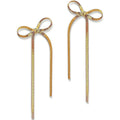 Stainless Steel Jewelry Wholesale Non-tarnish Herringbone Bow Earrings