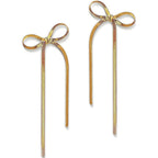 Stainless Steel Jewelry Wholesale Non-tarnish Herringbone Bow Earrings
