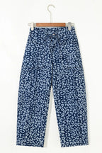 Leopard Print Wide Leg Jeans