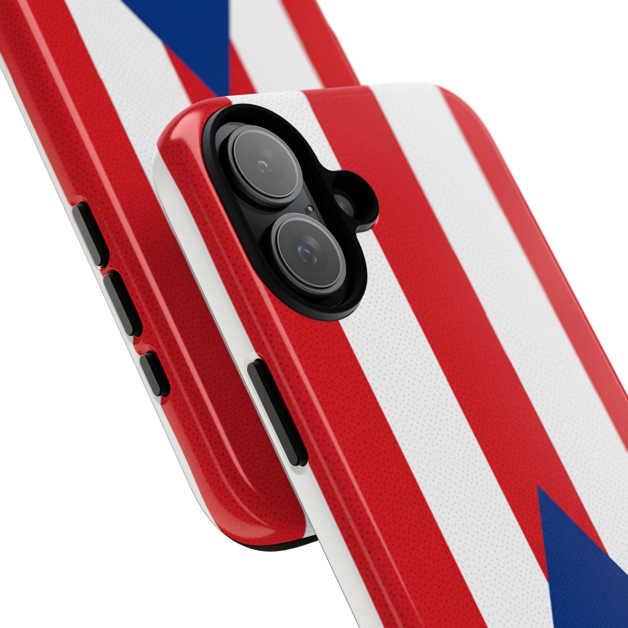 Puerto Rico Flag Tough Phone Case Patriotic Red & White Stripe Design