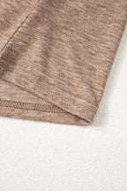 DUNE Solid Colour V-Neck Double Layer Sleeve Loose T-Shirt