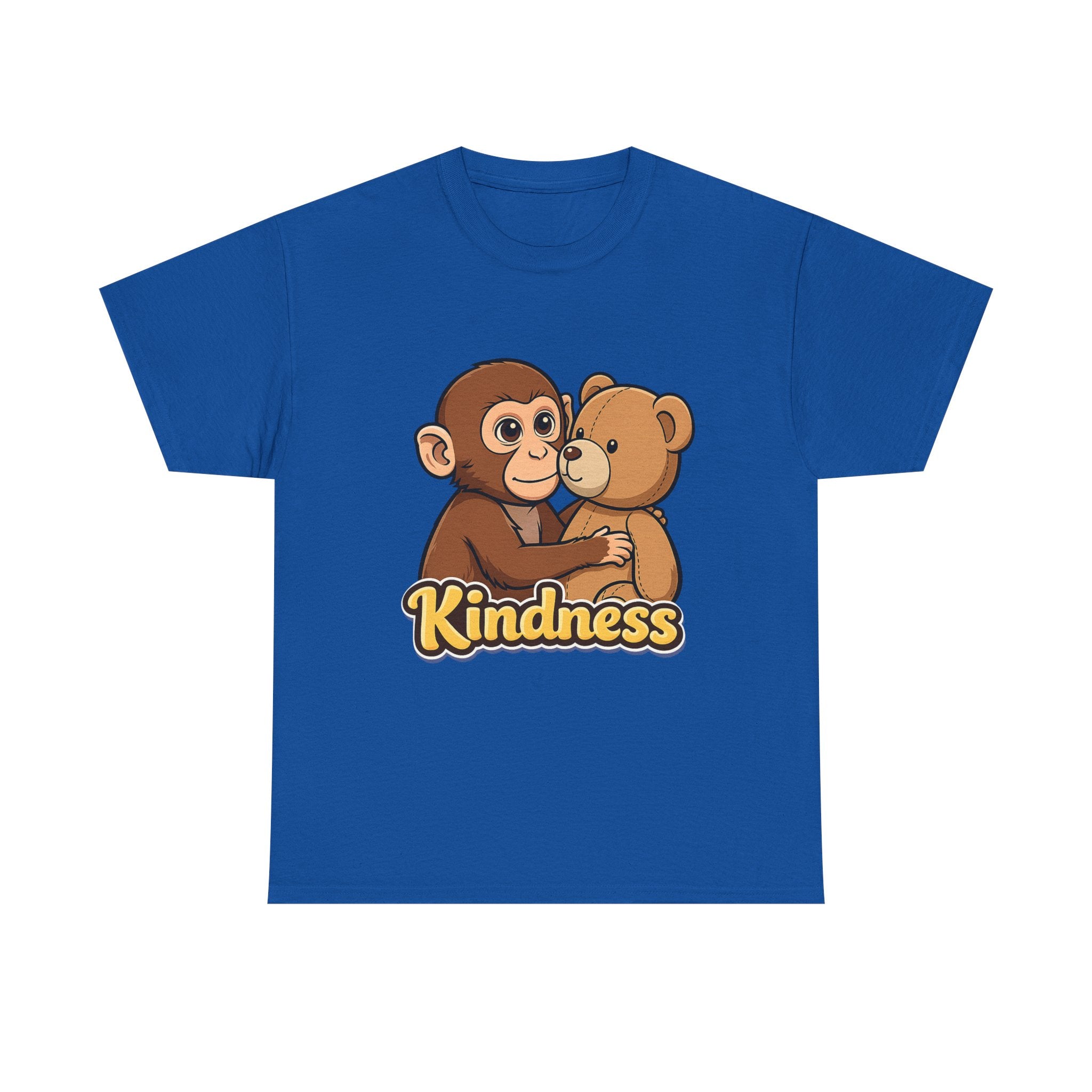 Kindness Monkey & Bear T-Shirt — Cute Hug Graphic Tee