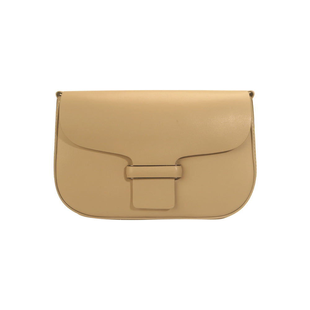 Genuine leather small shoulder bag for women trendy classic style hobo