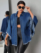 Fashion Loose Lapels Batwing-sleeved Jacket Coat