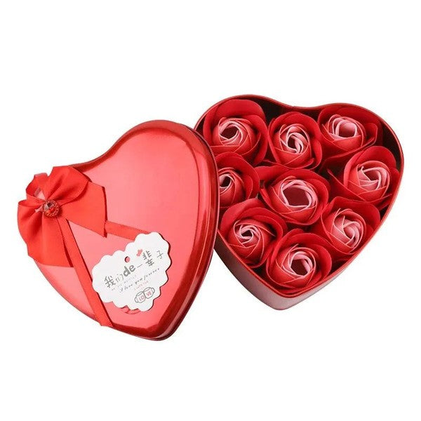 Red Soap Rose Flower Gift Set Valentine Birthday