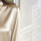 Women's Ribbon Detail Blouse, Lightweight Business Casual Shirt