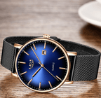 Men's Elegant  Watch With Stainless Steel Straps And Special Date Display Excellent Look Unique Design Perfect Gift
