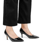 Joy In Love Womens Size 10.5 Black Patent Leather Pointy Toe 3" Heel Pumps Shoes