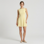 Boat Neck A-Line Mini Dress