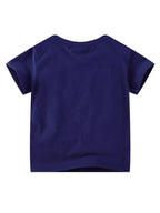 Children's Puppy Patch Round Neck T-Shirt