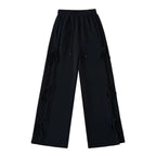 Side tie ribbon bows sweat pants