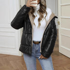 Women's Lamb Wool Long Cotton-padded Clothes Short Coat