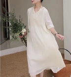 Women's Fashion Personality Linen Dress