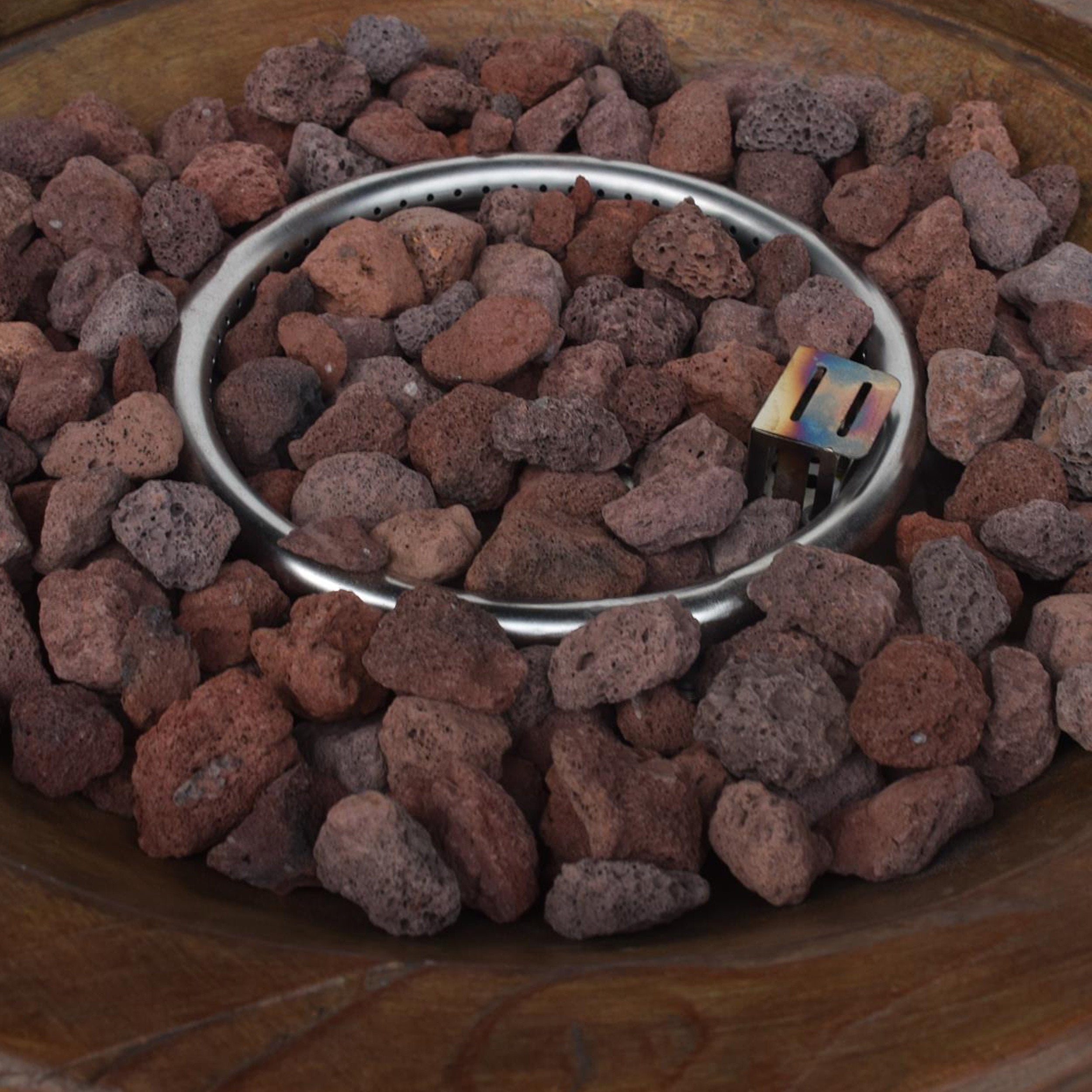 Alora 25-Inch Round 40K BTU Liquid Propance Concrete Fire Pit (SAK88764)
