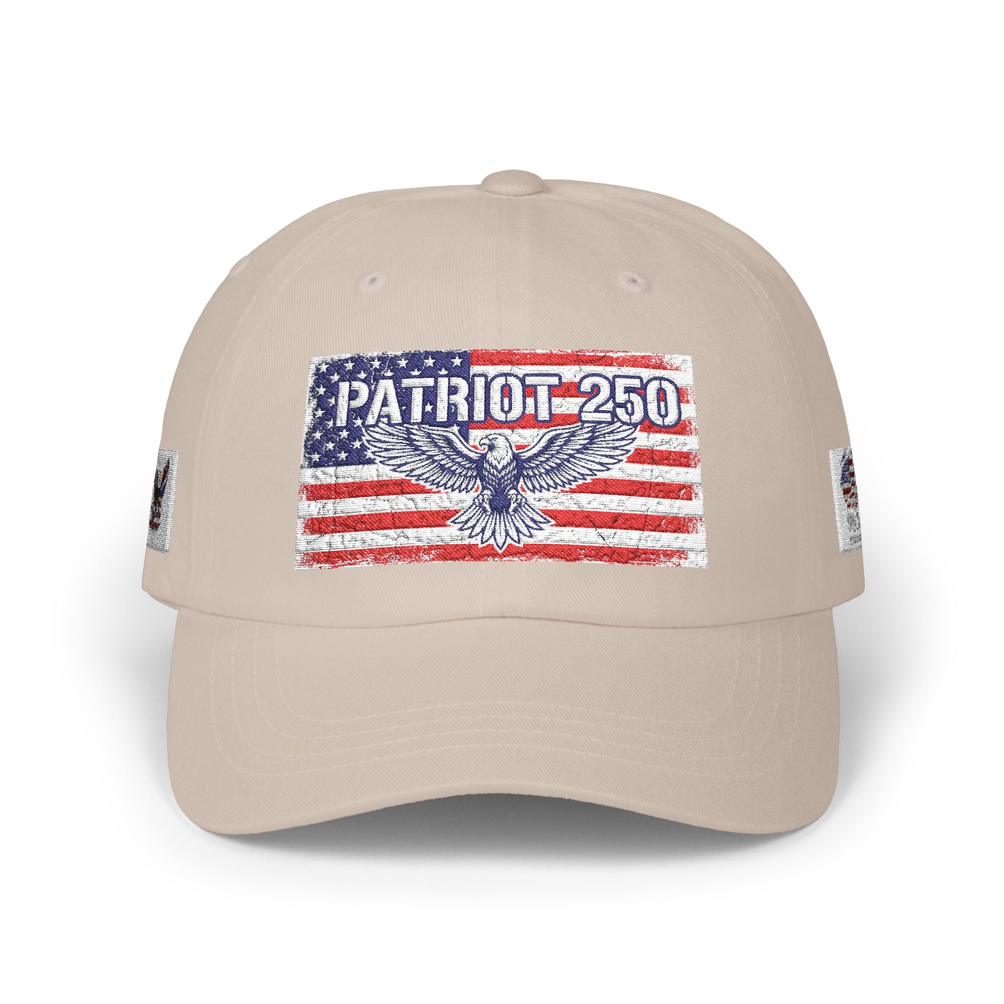 Patriot 250 Eagle Flag Dad Cap | American Flag Vintage Baseball Hat | Vintage USA Eagle Cap | Patriotic Adjustable Baseball Hat | Fourth of July
