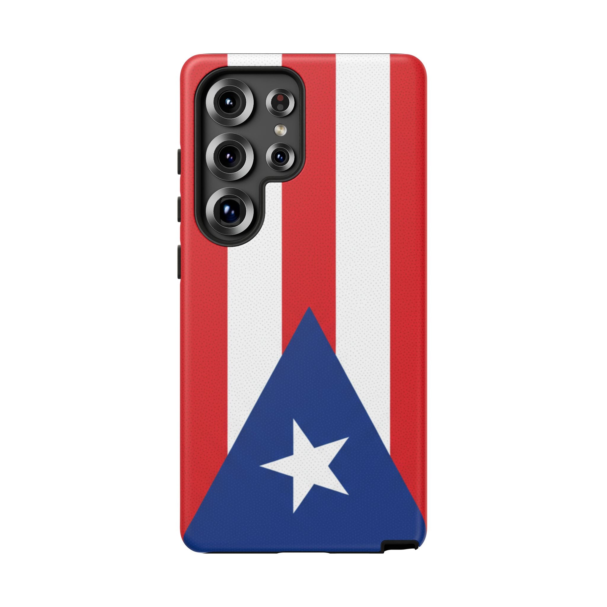 Puerto Rico Flag Tough Phone Case Patriotic Red & White Stripe Design