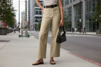 Plus Size High Waisted Slimming Solid Color Suit Pants