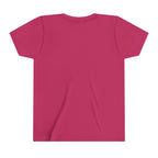 Youth Tee — "Punch Love" Monkey Hugging Pink Teddy Cute Kids Valentine Shirt