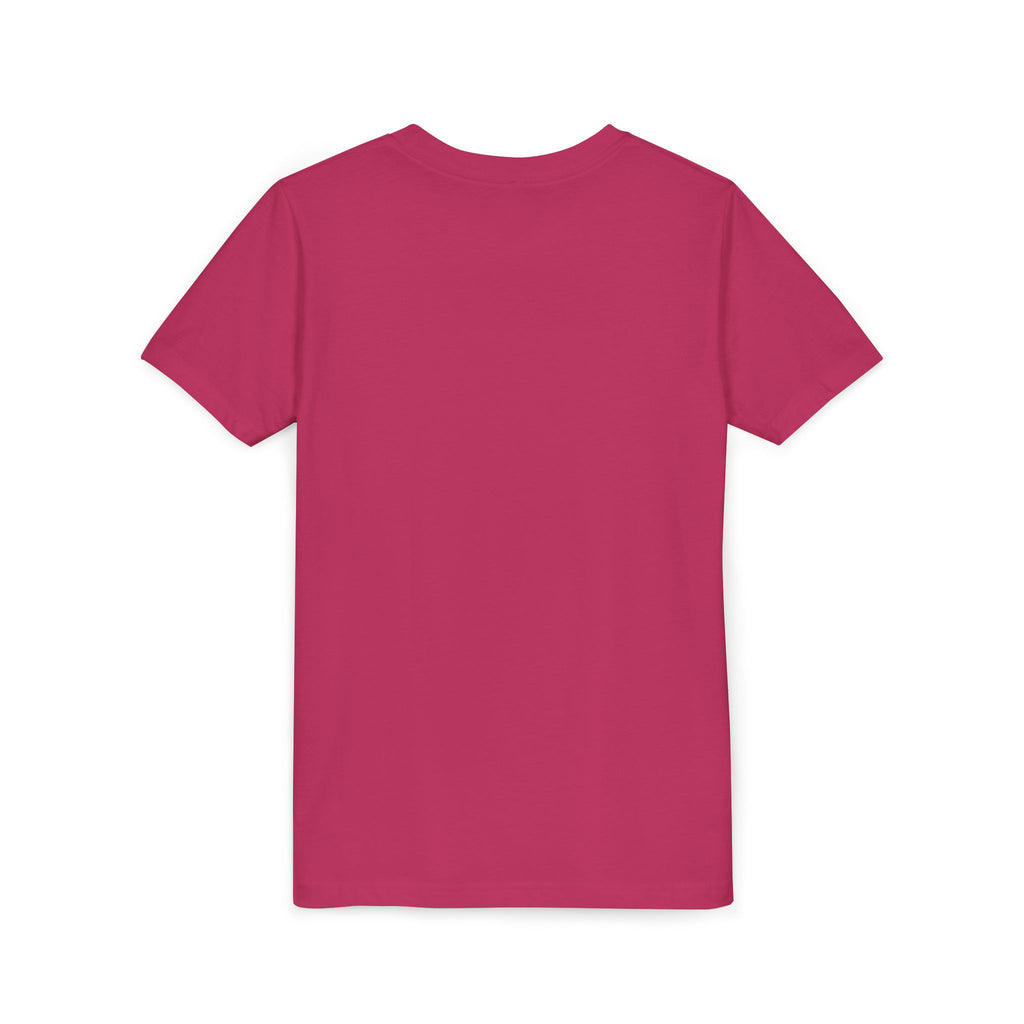 Youth Tee — "Punch Love" Monkey Hugging Pink Teddy Cute Kids Valentine Shirt