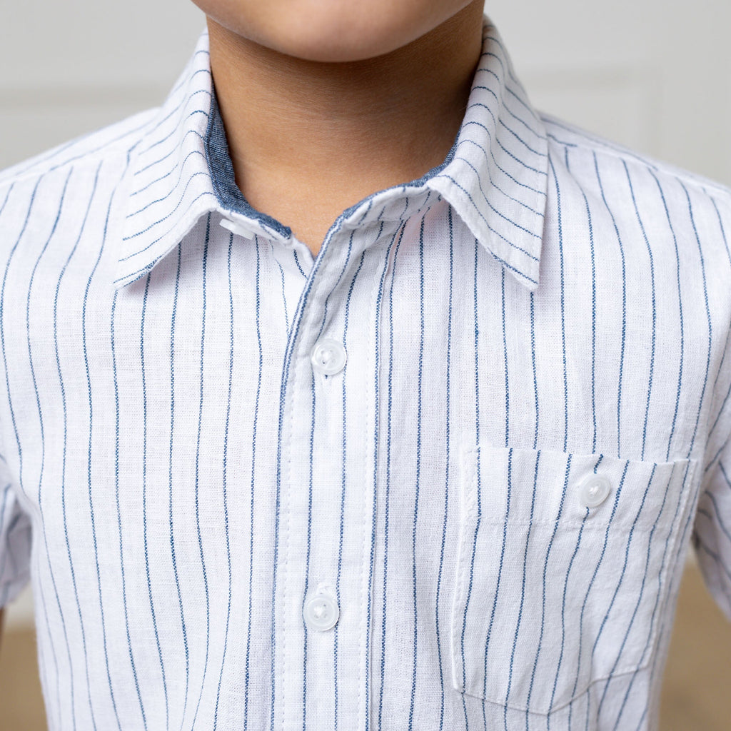 Linen Short Sleeve Button Down Shirt