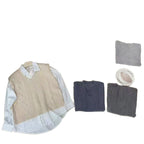 V-neck Knitted Casual Academic Style Women's Fashion Vest