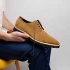 26-220-TOB CAMPO Sueded Goatskin Lace Up, Tobacco