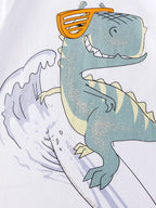 Children's Dinosaur Graphic Tee and Shorts Outfit Set